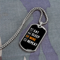 Eat Sleep Mine Repeat Crypto Necklace Stainless Steel or 18k Gold Dog Tag 24" Chain-Express Your Love Gifts