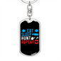 Eat Sleep Repeat Keychain Stainless Steel or 18k Gold Dog Tag Keyring-Express Your Love Gifts