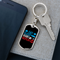 Eat Sleep Repeat Keychain Stainless Steel or 18k Gold Dog Tag Keyring-Express Your Love Gifts