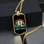Eat Sleep Walk Dogs Necklace Stainless Steel or 18k Gold Dog Tag 24" Chain-Express Your Love Gifts