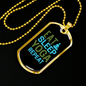 Eat Sleep Yoga Repeat Necklace Stainless Steel or 18k Gold Dog Tag 24" Chain-Express Your Love Gifts