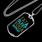 Eat Sleep Yoga Repeat Necklace Stainless Steel or 18k Gold Dog Tag 24" Chain-Express Your Love Gifts