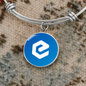 eCash (XEC) Bracelet Stainless Steel or 18k Gold Circle Bangle-Express Your Love Gifts