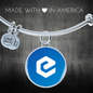 eCash (XEC) Bracelet Stainless Steel or 18k Gold Circle Bangle-Express Your Love Gifts