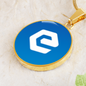 eCash (XEC) Circle Necklace Stainless Steel or 18k Gold 18-22"-Express Your Love Gifts