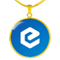 eCash (XEC) Circle Necklace Stainless Steel or 18k Gold 18-22"-Express Your Love Gifts