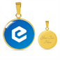 eCash (XEC) Circle Necklace Stainless Steel or 18k Gold 18-22"-Express Your Love Gifts