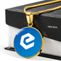eCash (XEC) Circle Necklace Stainless Steel or 18k Gold 18-22"-Express Your Love Gifts
