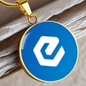 eCash (XEC) Circle Necklace Stainless Steel or 18k Gold 18-22"-Express Your Love Gifts
