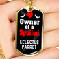 Eclectus Parrot Bird Necklace Stainless Steel or 18k Gold Dog Tag 24" Chain-Express Your Love Gifts