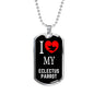 Eclectus Parrot Necklace Stainless Steel or 18k Gold Dog Tag 24" Chain-Express Your Love Gifts