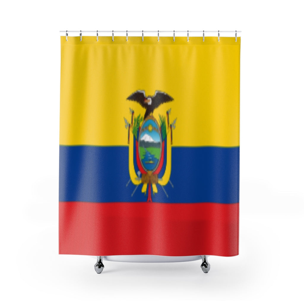 Ecuador Flag Stylish Design 71" x 74" Elegant Waterproof Shower Curtain for a Spa-like Bathroom Paradise Exceptional Craftsmanship-Express Your Love Gifts