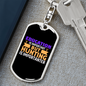 Education Vs Hunter'S Keychain Gift Stainless Steel or 18k Gold Dog Tag Keyring-Express Your Love Gifts