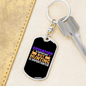 Education Vs Hunter'S Keychain Gift Stainless Steel or 18k Gold Dog Tag Keyring-Express Your Love Gifts