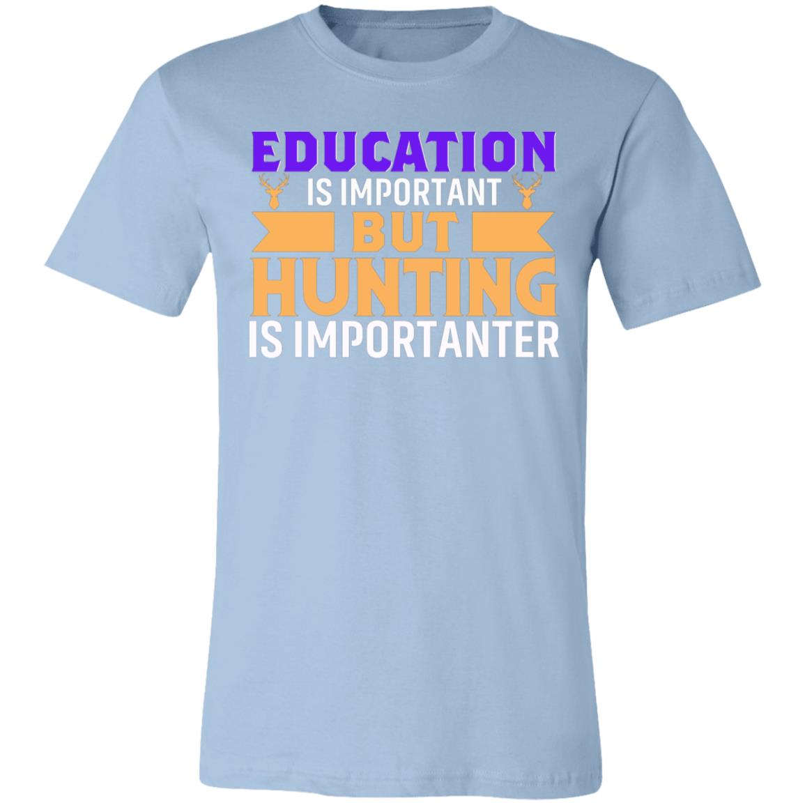 Education vs Hunting Hunter Gift T-Shirt-Express Your Love Gifts