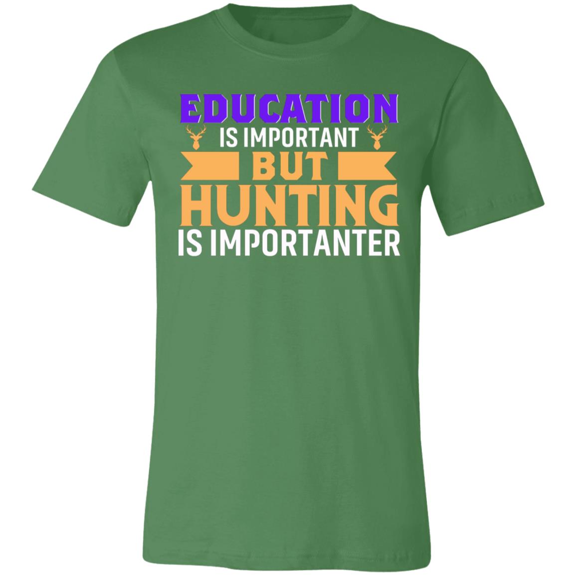 Education vs Hunting Hunter Gift T-Shirt-Express Your Love Gifts