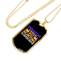 Education Vs Hunting Necklace Stainless Steel or 18k Gold Dog Tag 24" Chain-Express Your Love Gifts