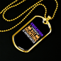 Education Vs Hunting Necklace Stainless Steel or 18k Gold Dog Tag 24" Chain-Express Your Love Gifts