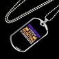 Education Vs Hunting Necklace Stainless Steel or 18k Gold Dog Tag 24" Chain-Express Your Love Gifts