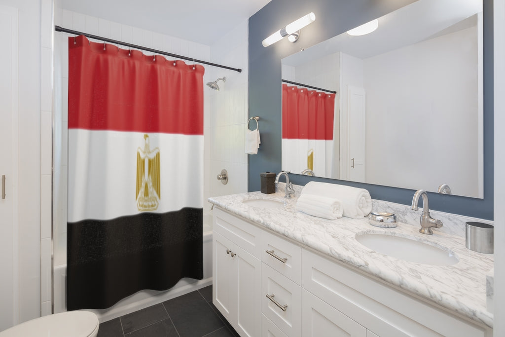 Egypt Flag Stylish Design 71" x 74" Elegant Waterproof Shower Curtain for a Spa-like Bathroom Paradise Exceptional Craftsmanship-Express Your Love Gifts