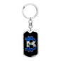 El Salvador Bitcoin Crypto Keychain Stainless Steel or 18k Gold Dog Tag Keyring-Express Your Love Gifts