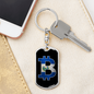 El Salvador Bitcoin Crypto Keychain Stainless Steel or 18k Gold Dog Tag Keyring-Express Your Love Gifts