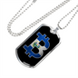 El Salvador Bitcoin Crypto Necklace Stainless Steel or 18k Gold Dog Tag 24" Chain-Express Your Love Gifts