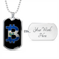 El Salvador Bitcoin Crypto Necklace Stainless Steel or 18k Gold Dog Tag 24" Chain-Express Your Love Gifts