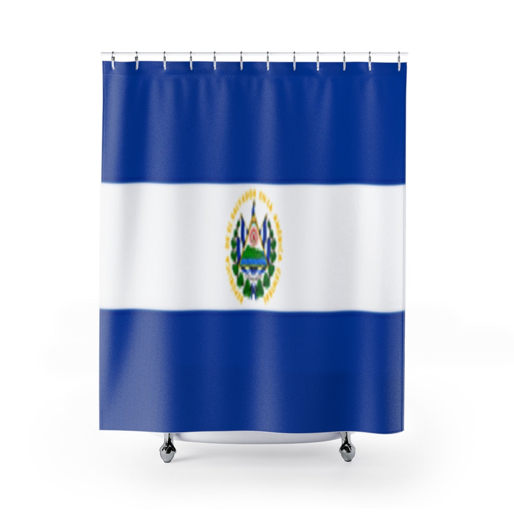 El Salvador Flag Stylish Design 71" x 74" Elegant Waterproof Shower Curtain for a Spa-like Bathroom Paradise Exceptional Craftsmanship-Express Your Love Gifts
