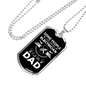 Electrician Dad Necklace Stainless Steel or 18k Gold Dog Tag 24" Chain-Express Your Love Gifts