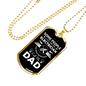 Electrician Dad Necklace Stainless Steel or 18k Gold Dog Tag 24" Chain-Express Your Love Gifts