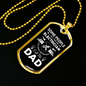 Electrician Dad Necklace Stainless Steel or 18k Gold Dog Tag 24" Chain-Express Your Love Gifts