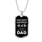 Electrician Dad Necklace Stainless Steel or 18k Gold Dog Tag 24" Chain-Express Your Love Gifts