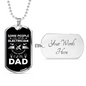 Electrician Dad Necklace Stainless Steel or 18k Gold Dog Tag 24" Chain-Express Your Love Gifts