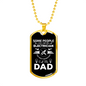 Electrician Dad Necklace Stainless Steel or 18k Gold Dog Tag 24" Chain-Express Your Love Gifts