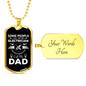 Electrician Dad Necklace Stainless Steel or 18k Gold Dog Tag 24" Chain-Express Your Love Gifts