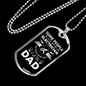 Electrician Dad Necklace Stainless Steel or 18k Gold Dog Tag 24" Chain-Express Your Love Gifts