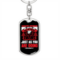 Encourage One 1 Thessalonians 5:11Keychain Stainless Steel or 18k Gold Dog Tag Keyring-Express Your Love Gifts