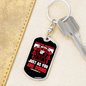 Encourage One 1 Thessalonians 5:11Keychain Stainless Steel or 18k Gold Dog Tag Keyring-Express Your Love Gifts