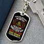 Encourage One Another 1 Thessalonians 5:11 Keychain Stainless Steel or 18k Gold Dog Tag Keyring-Express Your Love Gifts