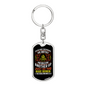 Encourage One Another 1 Thessalonians 5:11 Keychain Stainless Steel or 18k Gold Dog Tag Keyring-Express Your Love Gifts