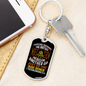 Encourage One Another 1 Thessalonians 5:11 Keychain Stainless Steel or 18k Gold Dog Tag Keyring-Express Your Love Gifts