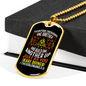 Encourage One Another 1 Thessalonians 5:11 Necklace Stainless Steel or 18k Gold Dog Tag 24" Chain-Express Your Love Gifts