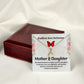 Endless Love Between Mother and Daughter Alluring Ribbon Necklace Message Card-Express Your Love Gifts