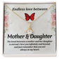 Endless Love Between Mother and Daughter Alluring Ribbon Necklace Message Card-Express Your Love Gifts