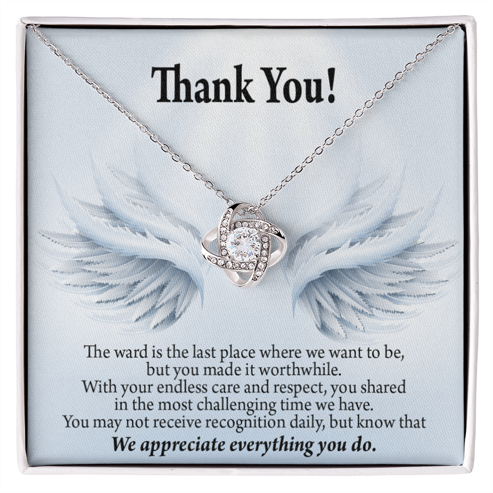 Endlesss Care Healthcare Medical Worker Nurse Appreciation Gift Infinity Knot Necklace Message Card-Express Your Love Gifts