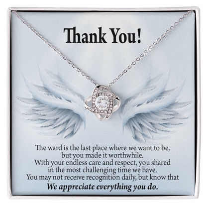 Endlesss Care Healthcare Medical Worker Nurse Appreciation Gift Infinity Knot Necklace Message Card-Express Your Love Gifts