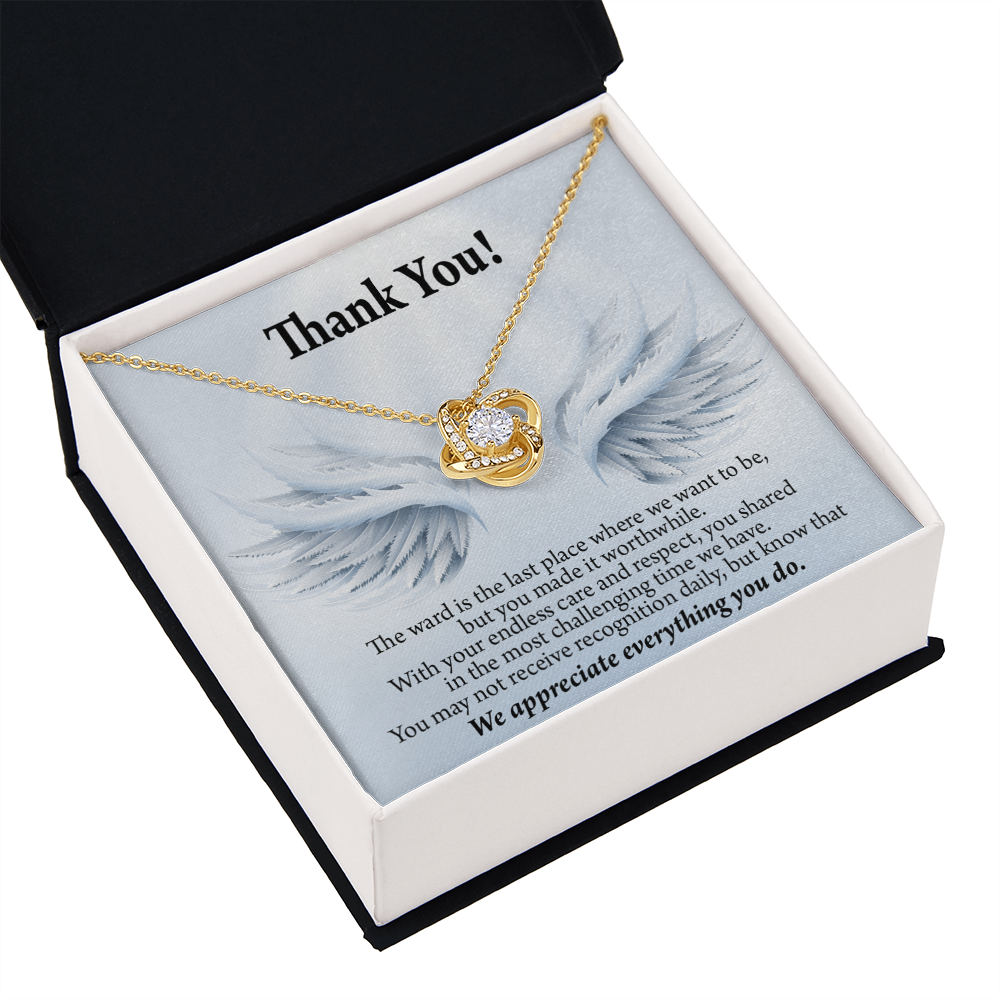 Endlesss Care Healthcare Medical Worker Nurse Appreciation Gift Infinity Knot Necklace Message Card-Express Your Love Gifts