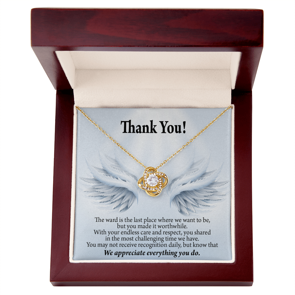 Endlesss Care Healthcare Medical Worker Nurse Appreciation Gift Infinity Knot Necklace Message Card-Express Your Love Gifts