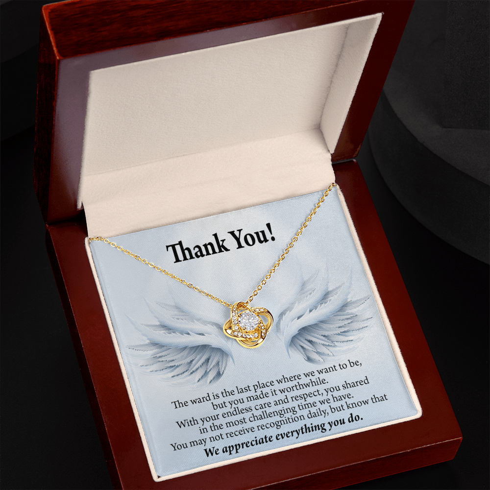 Endlesss Care Healthcare Medical Worker Nurse Appreciation Gift Infinity Knot Necklace Message Card-Express Your Love Gifts